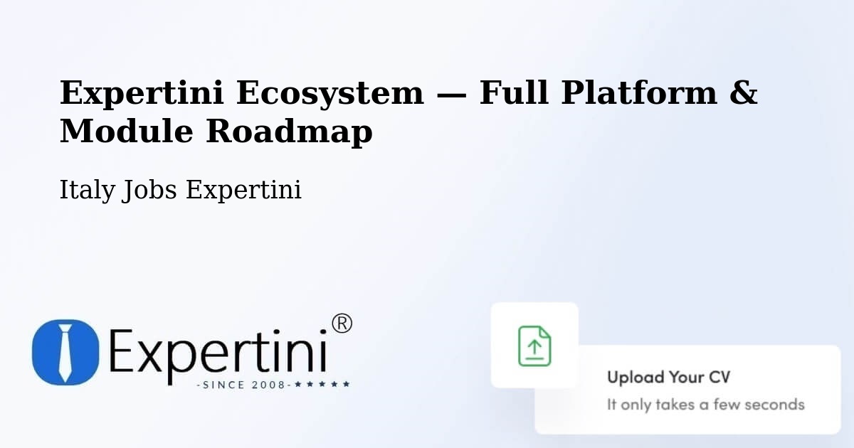 Expertini Ecosystem — Full Platform & Module Roadmap – Ardea
